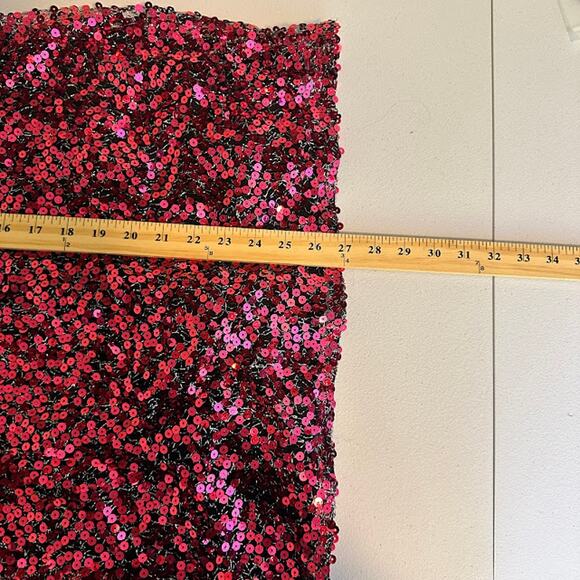 Leith NWT Women's Magenta Pink Sequin Mini Slip Party Dress Size M Cocktail - Picture 6 of 10